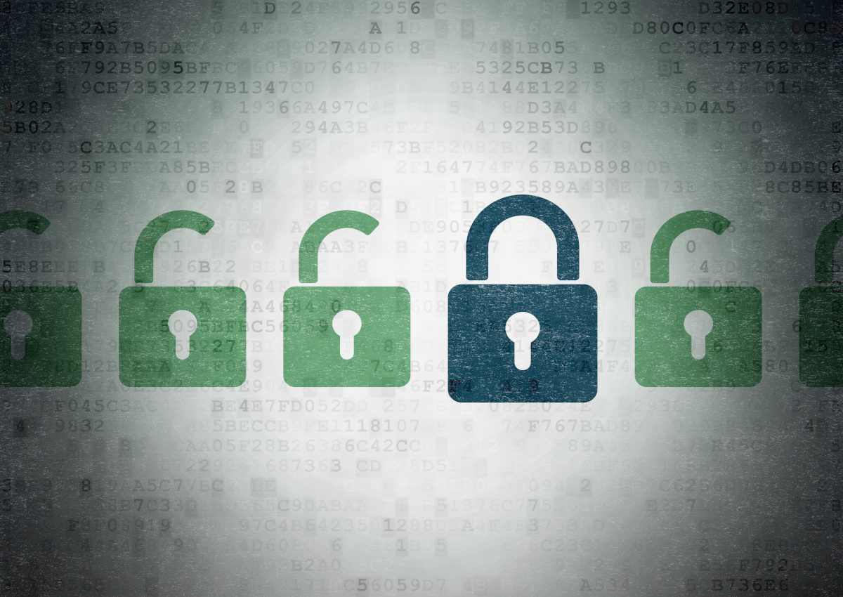 Padlock icons in a row