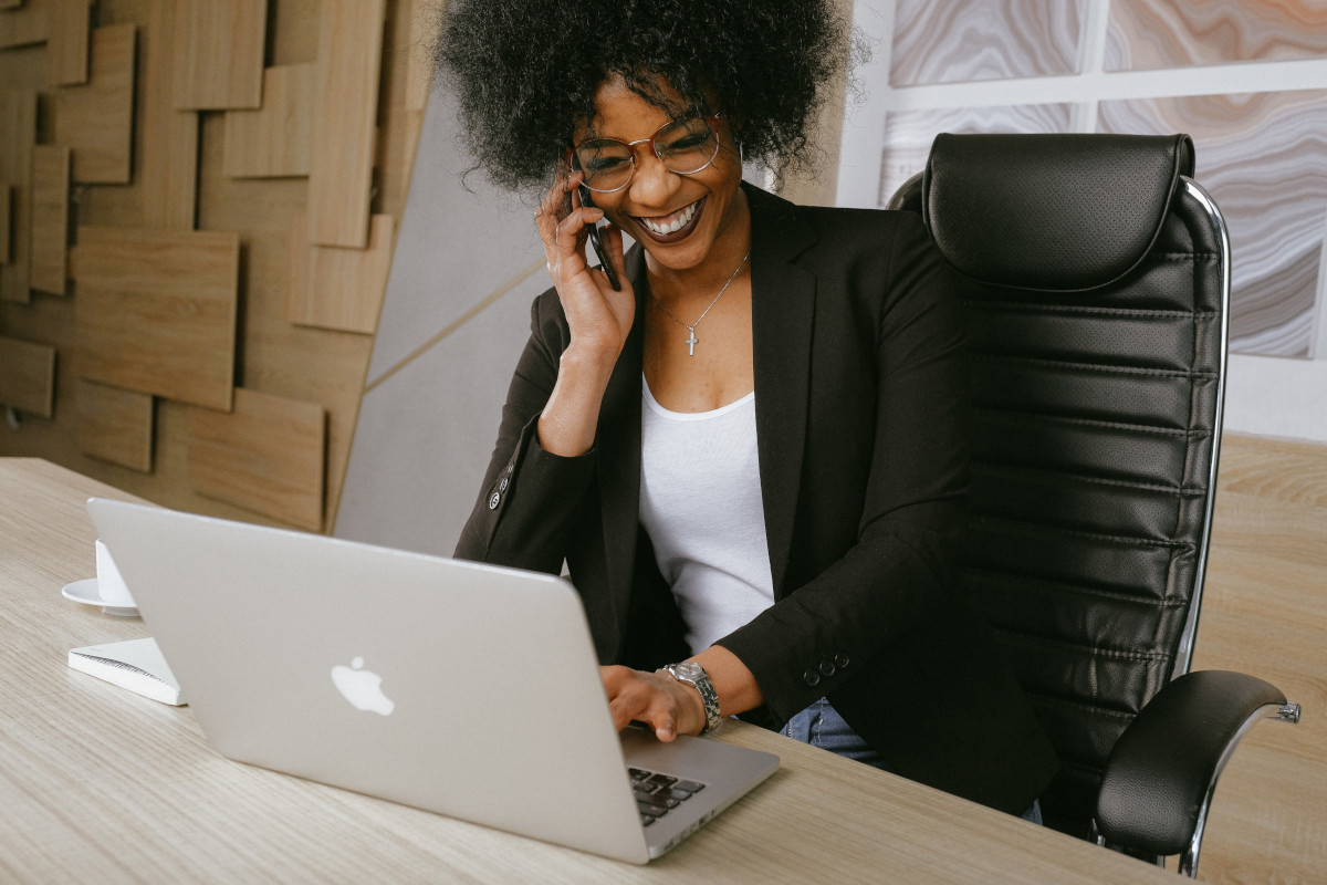 Young Business Woman Working